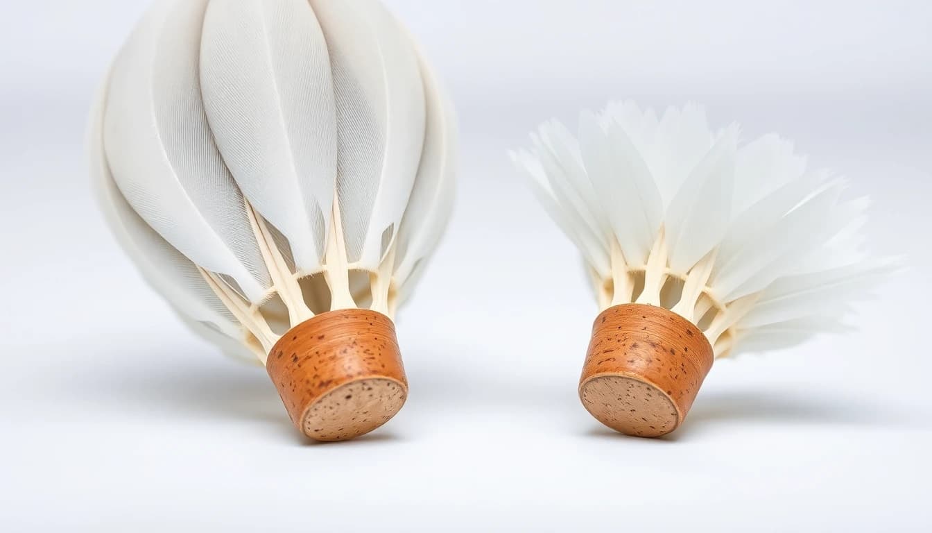Volants de badminton : plume et synthétique